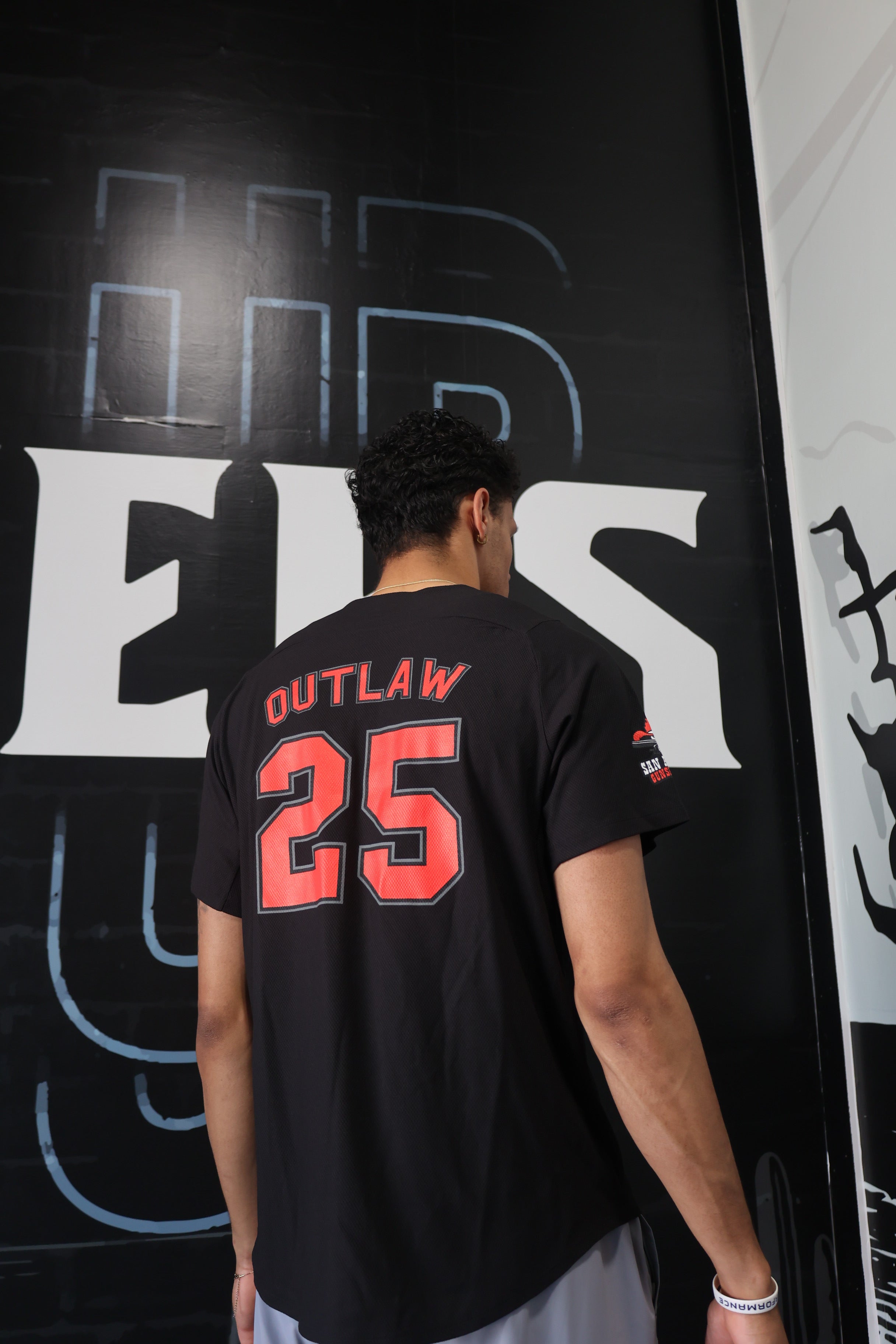 Black Outlaw Baseball Jersey